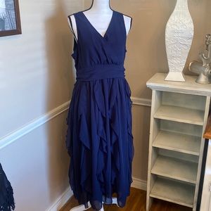 Navy Blue Sleeveless Dress by Made With Love Sz XL NWT